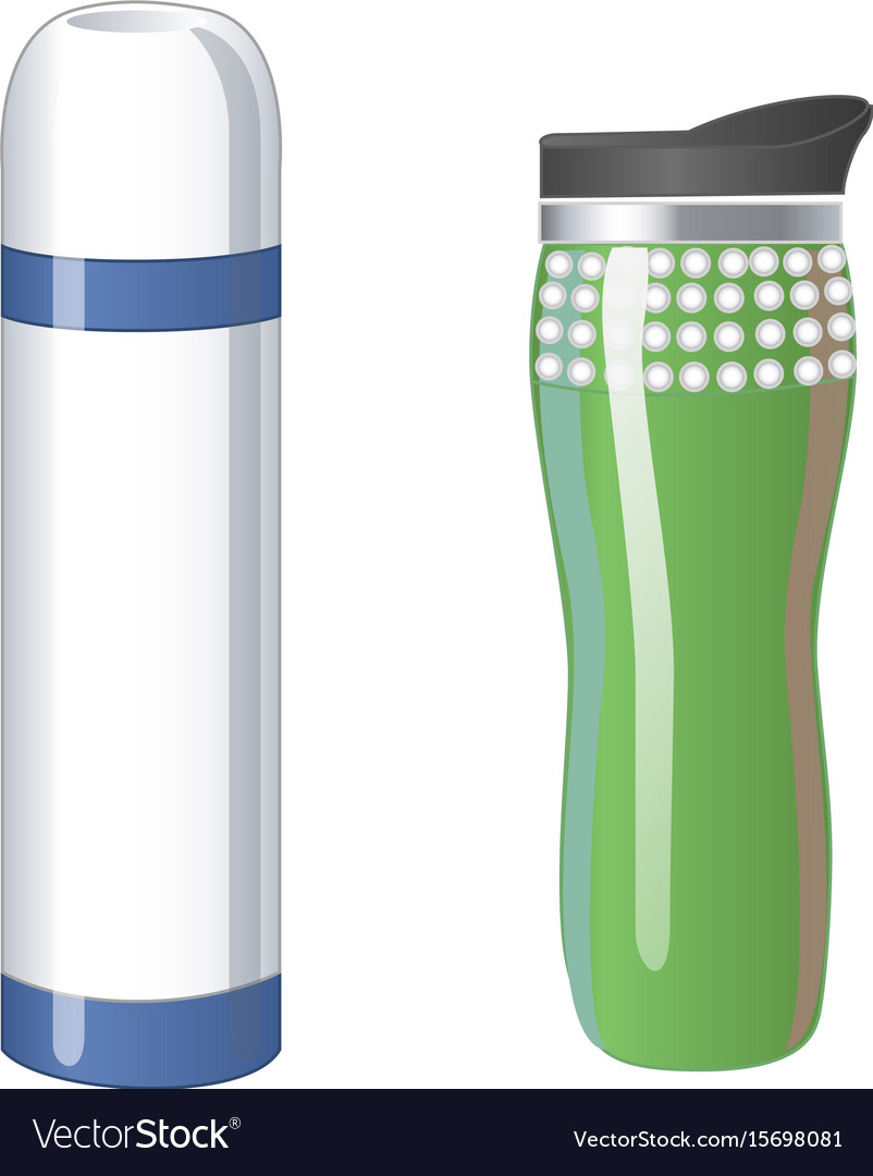 Isolated Thermos Flask Icons