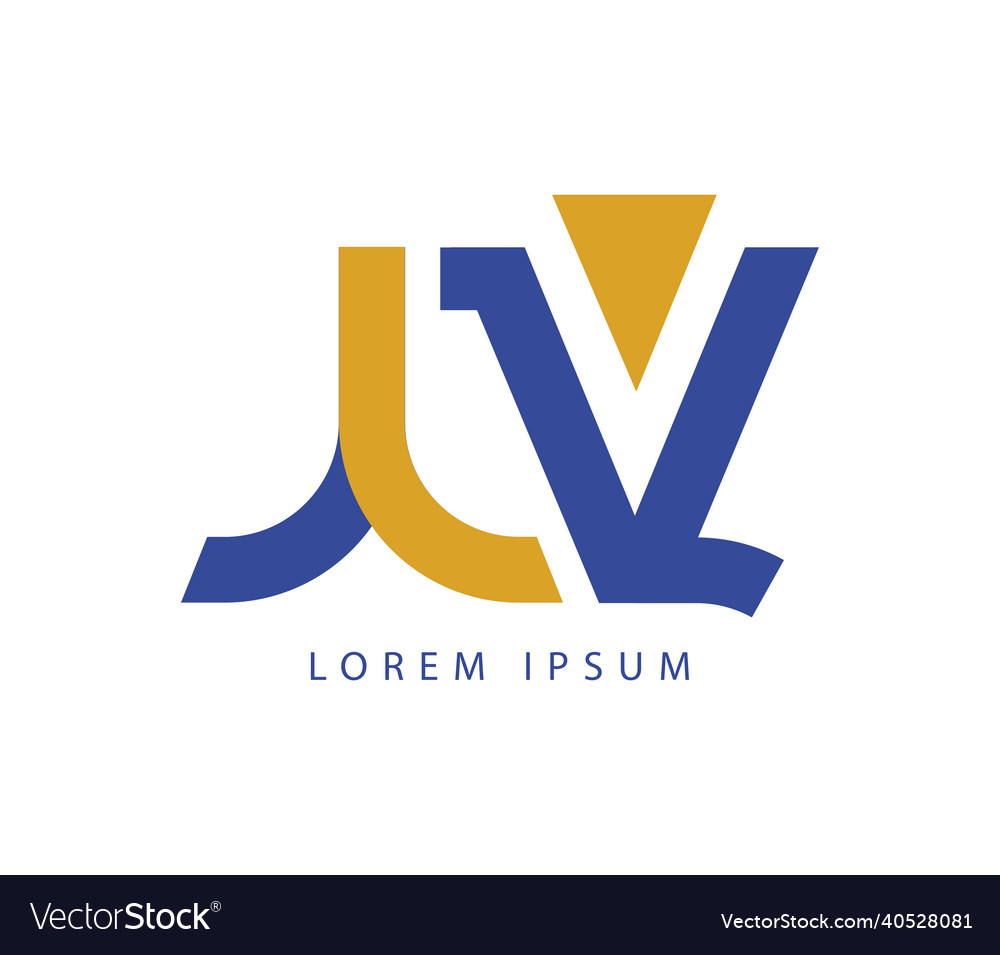 Jv logo design Royalty Free Vector Image - VectorStock