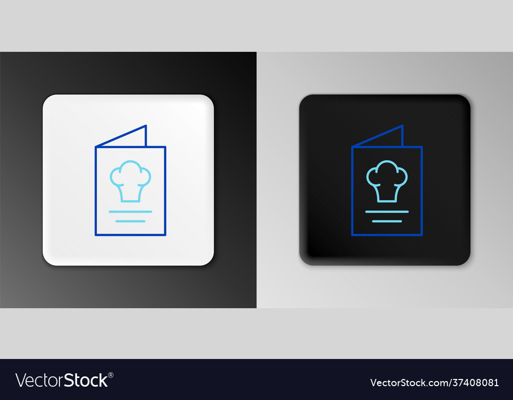 Line cookbook icon isolated on grey background