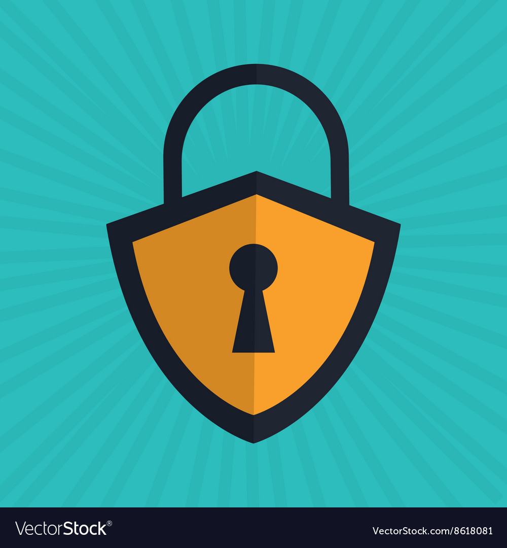 Security system shield concept warning