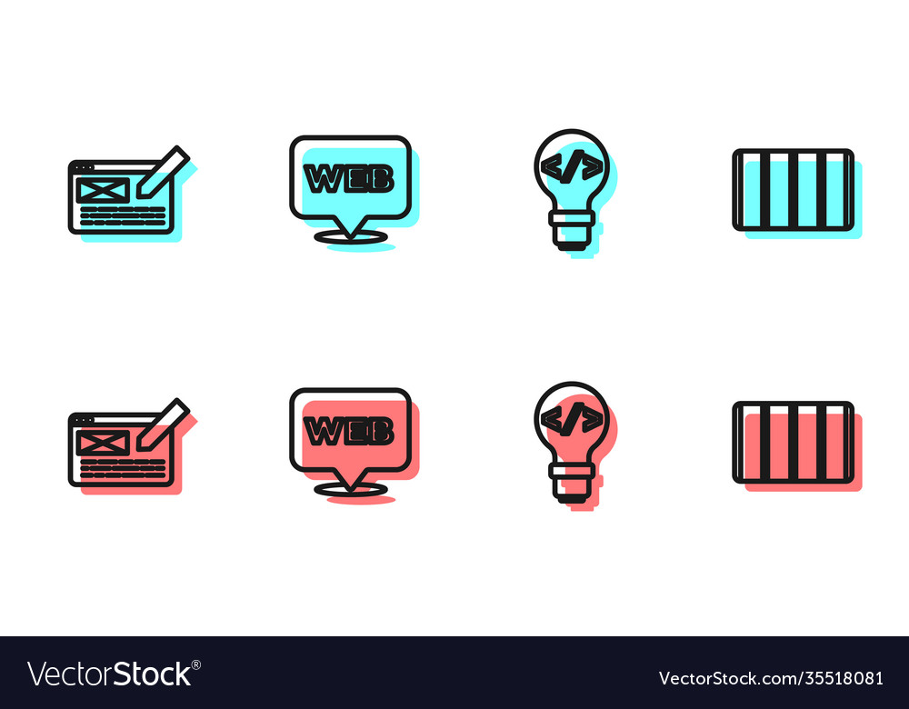 Set Line Front End Entwicklung ui oder ux design