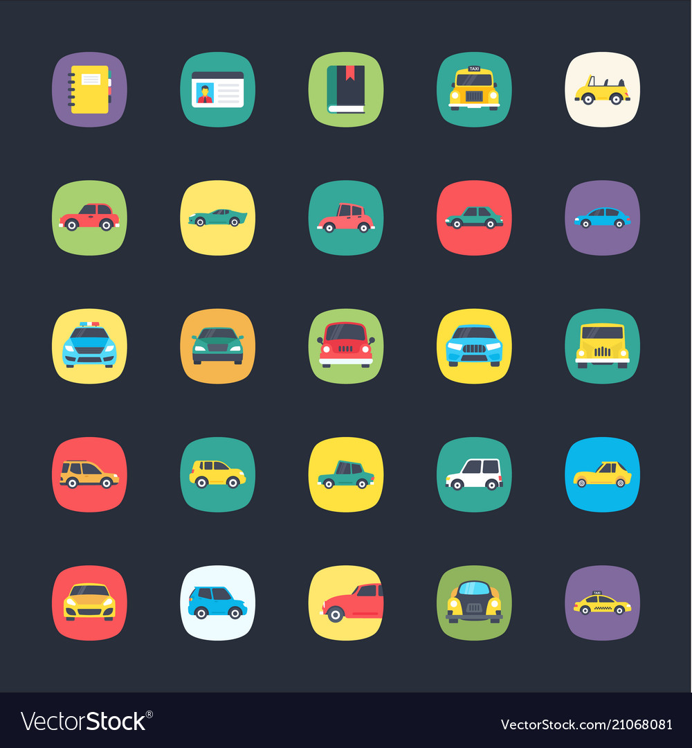 Set of app colored icons