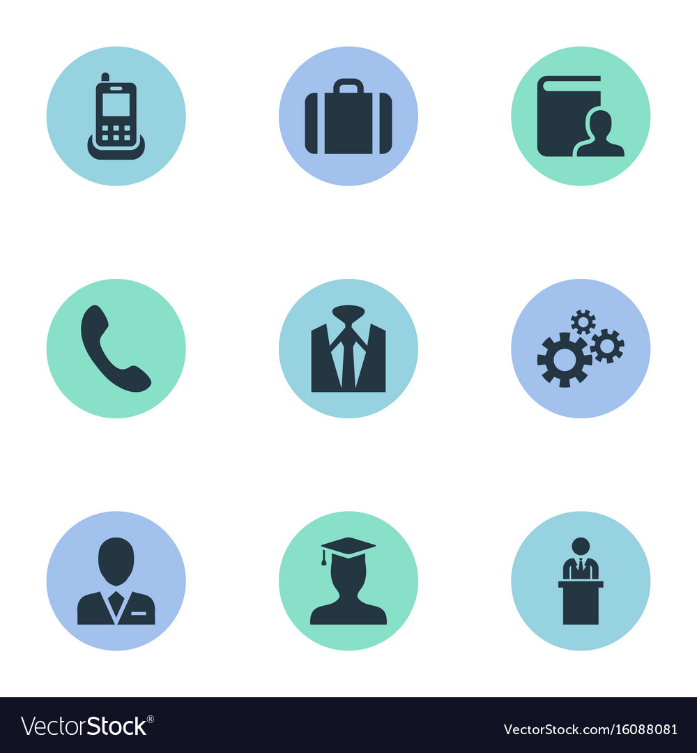 Set of simple hr icons