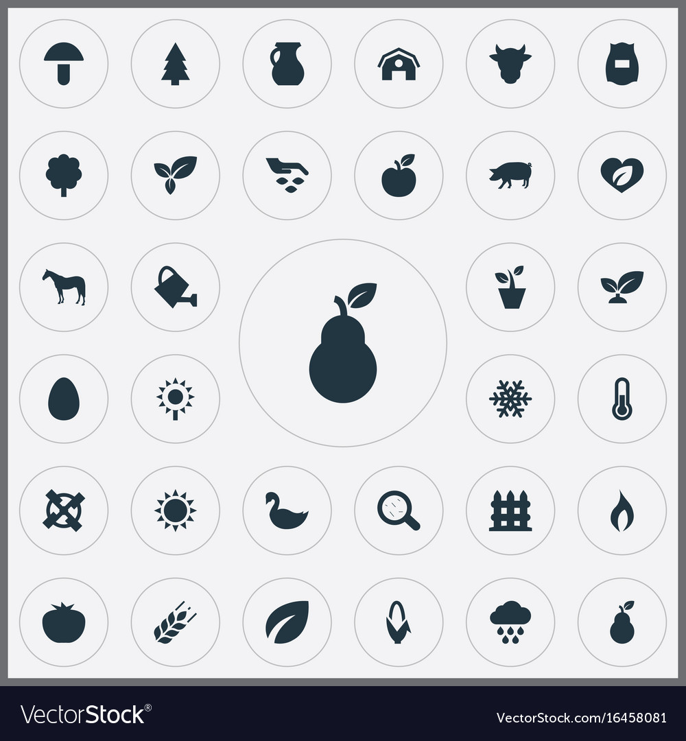 Set of simple icons element