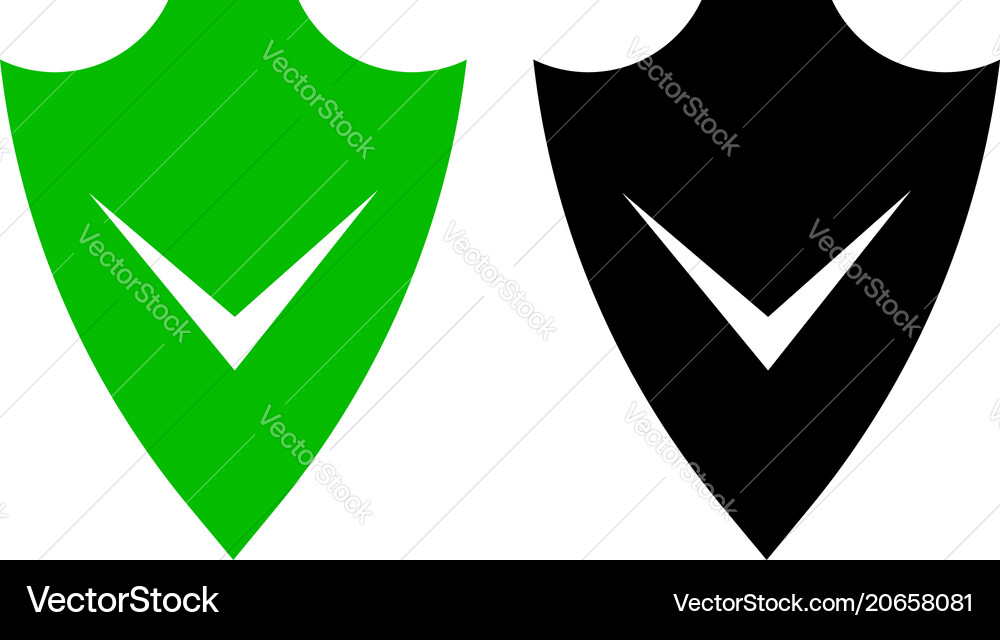 Shield flat icon Royalty Free Vector Image - VectorStock
