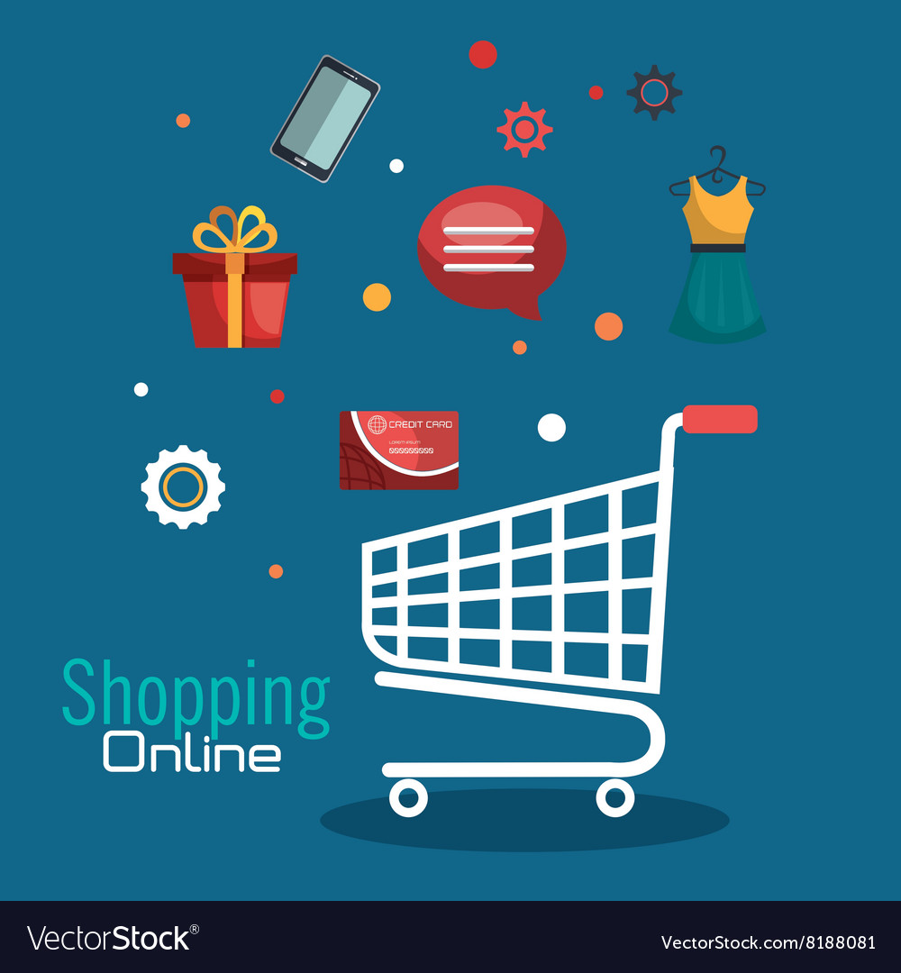 Shopping online design Royalty Free Vector Image