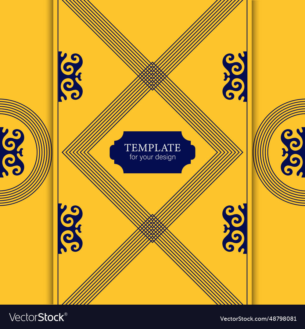 Template for your design ornamental elements vector image Template for your design ornamental elements