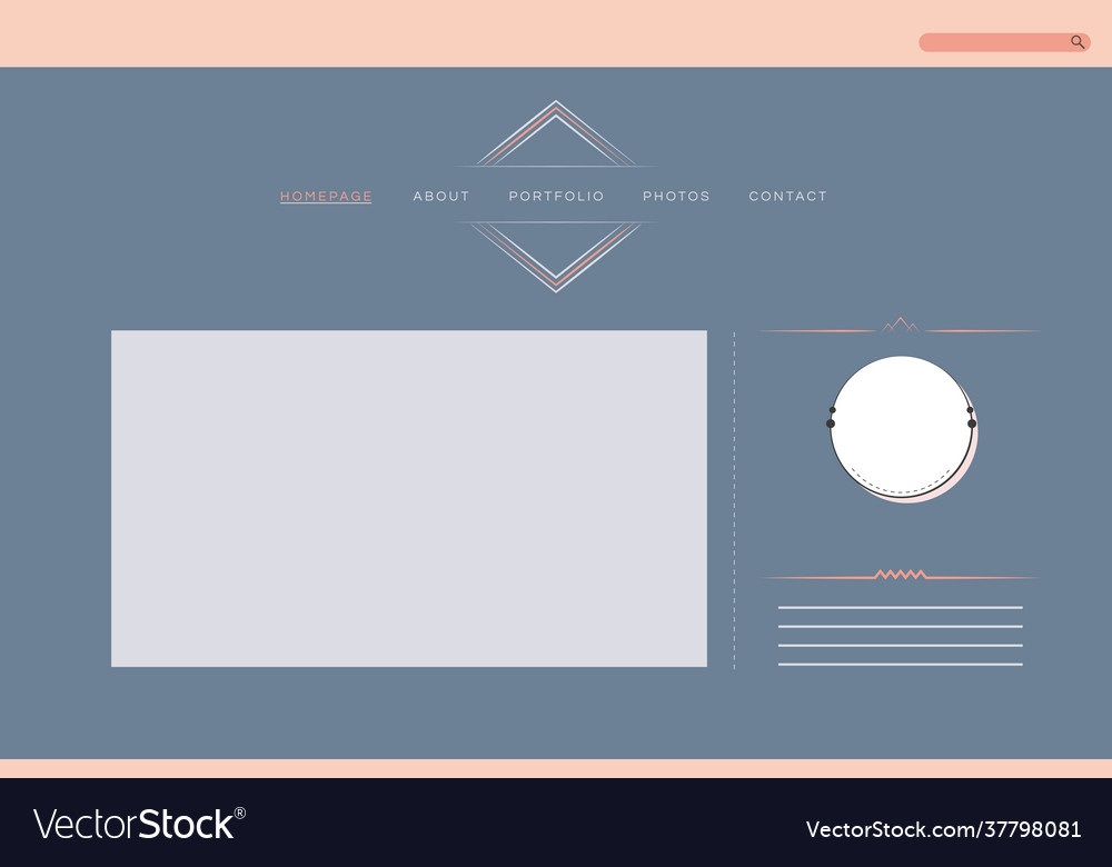 Web design for portfolio layout