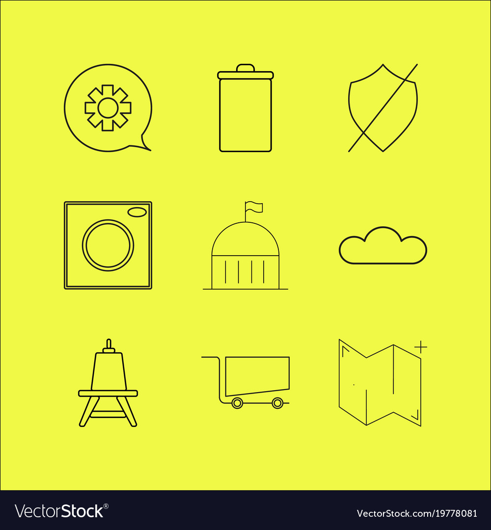 Web linear icon set simple outline icons