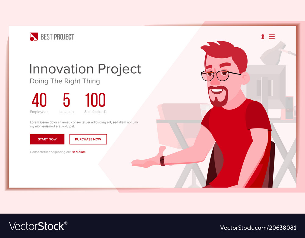 Web page business project technical vector image Web page business project technical