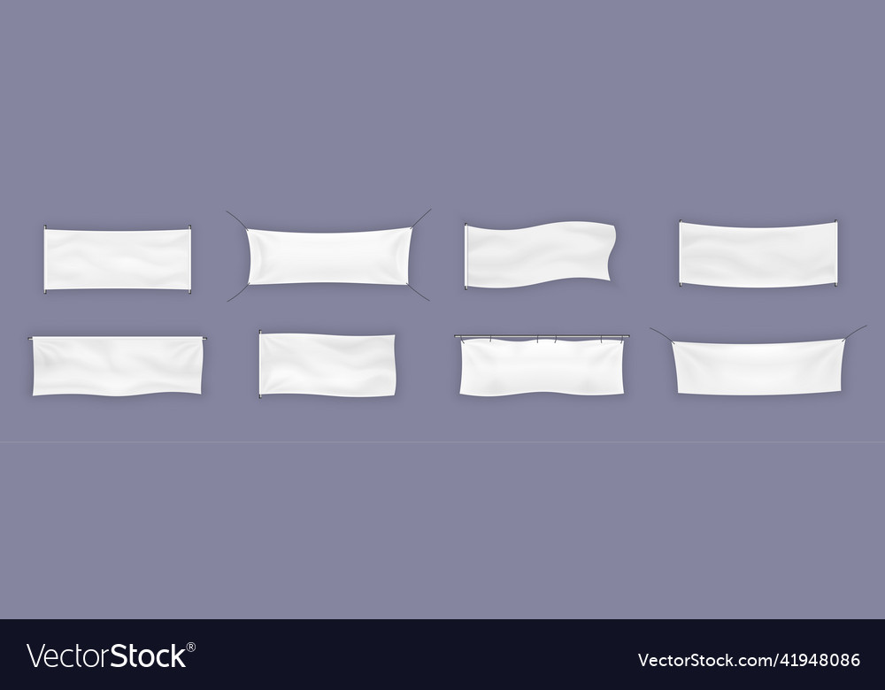 A flags fabric banner signboards for advertising vector image A flags fabric banner signboards for advertising
