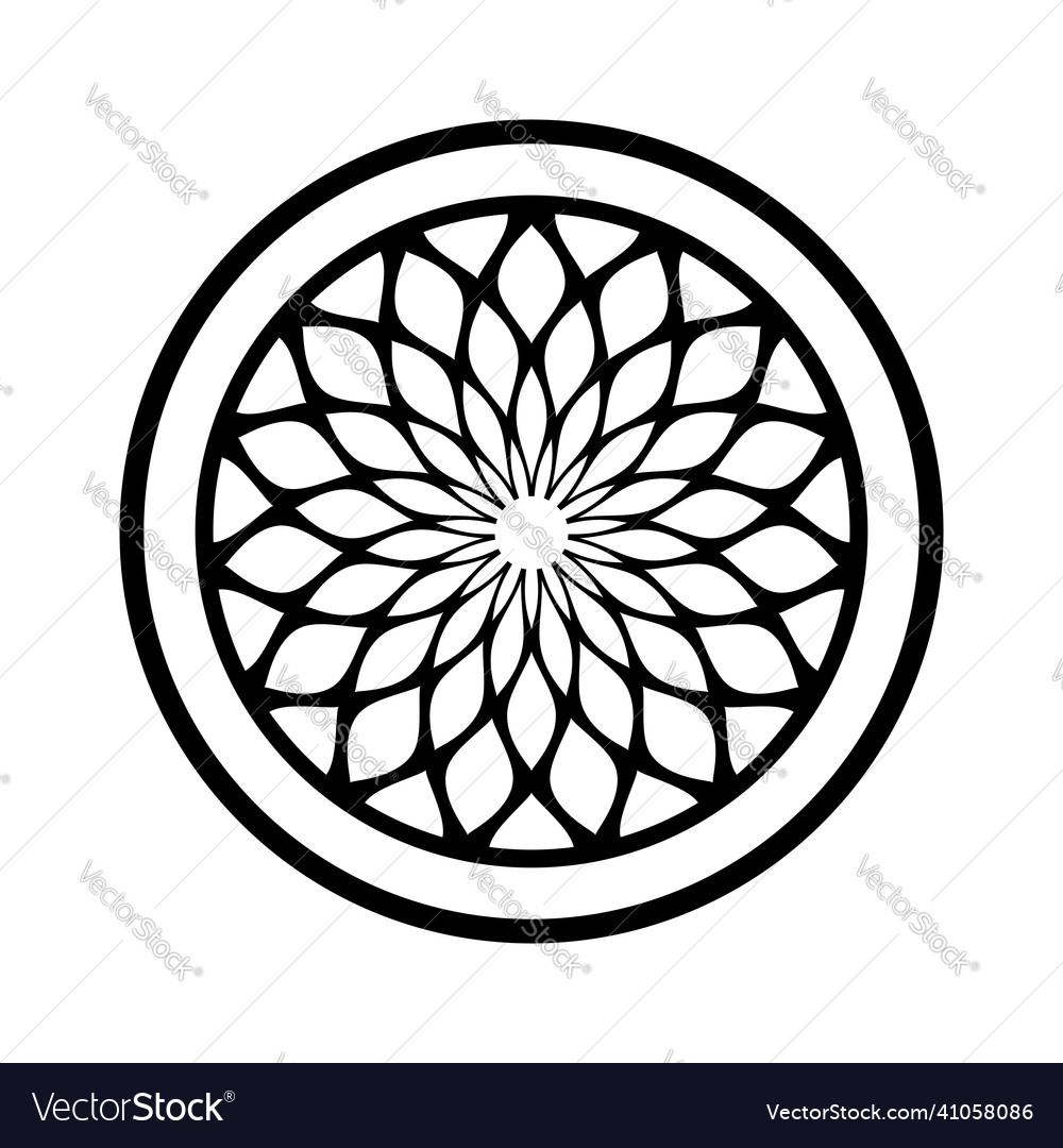 Abstract geometric circle pattern round design