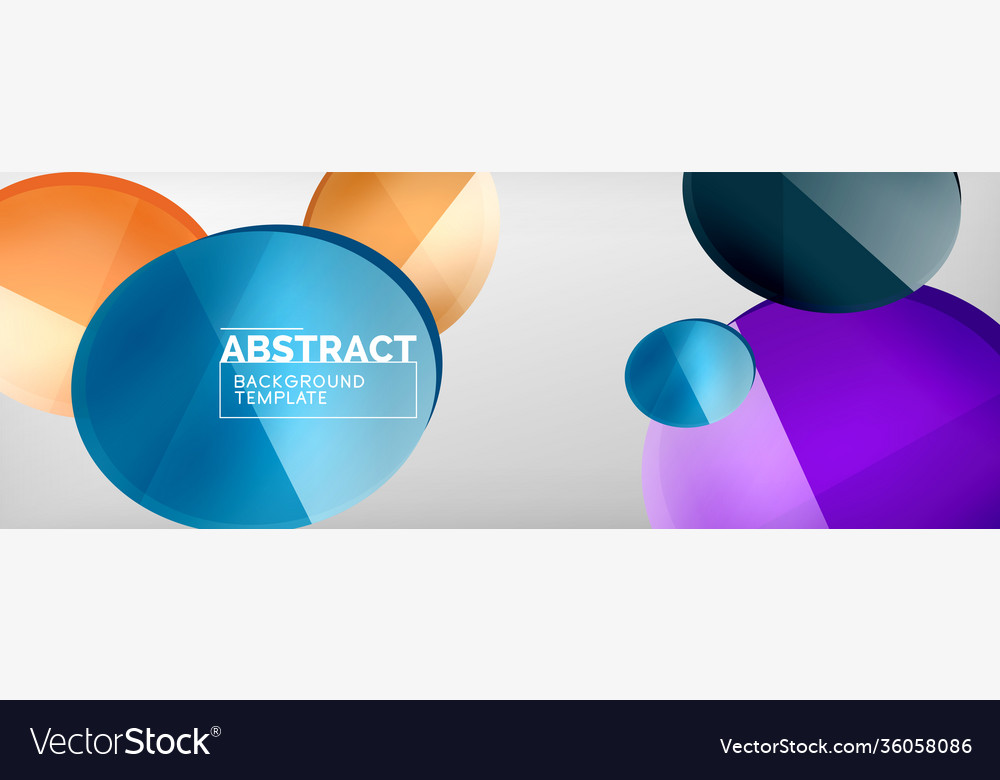 Abstract glossy round shapes background vector image Abstract glossy round shapes background