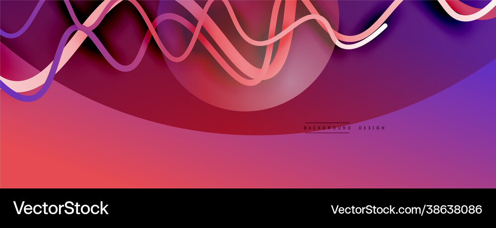 Abstract gradient background with wave line Vector Image