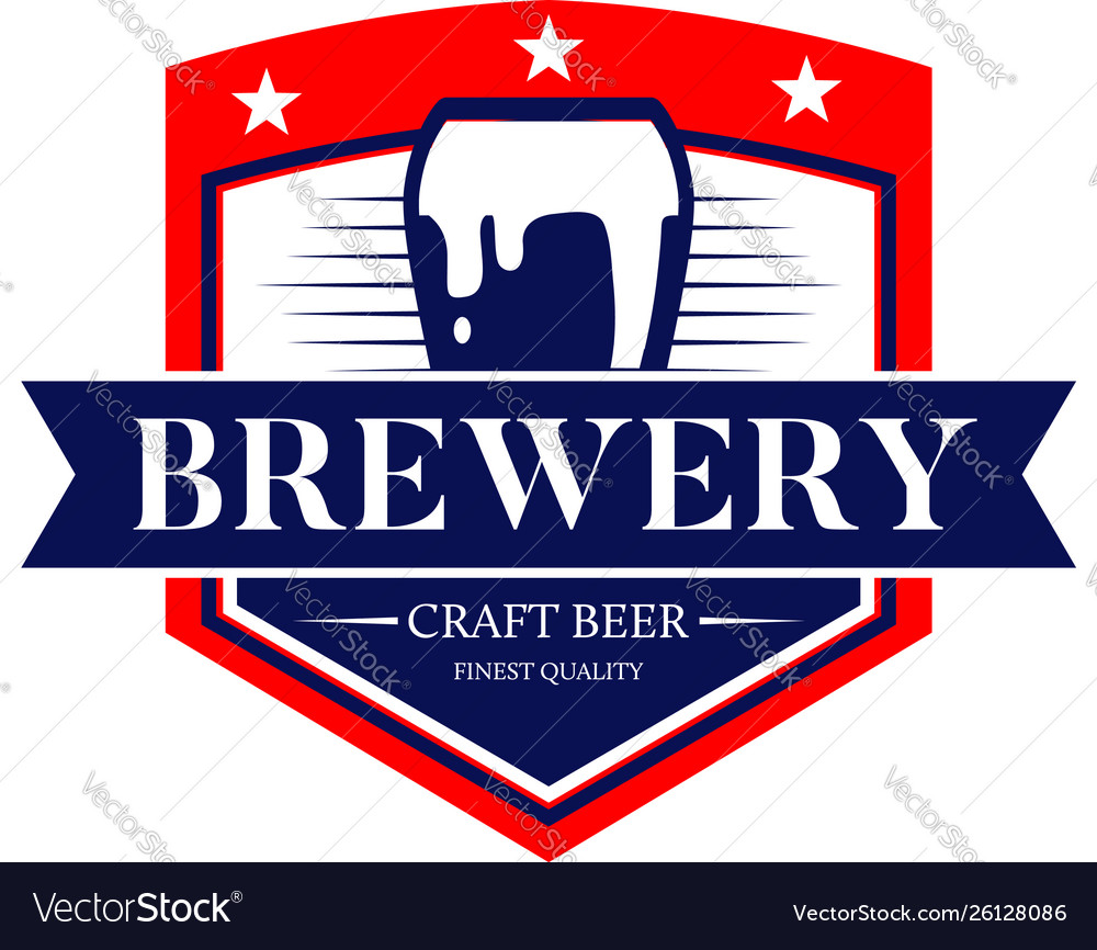 Brewery craft beer logo symbol icon Royalty Free Vector