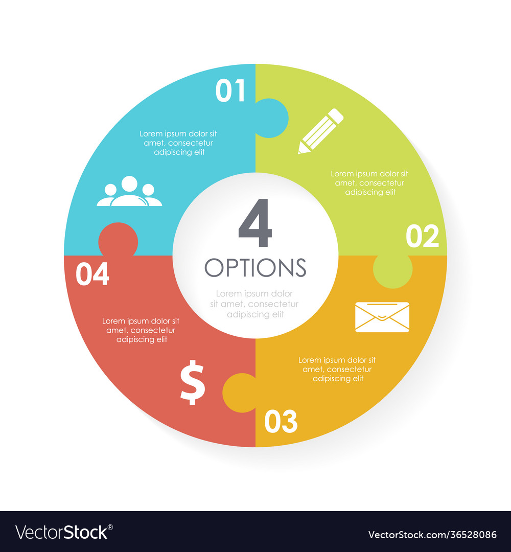 Circle chart infographic template