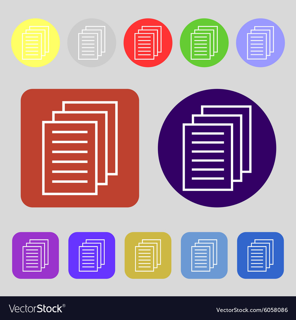Copy file sign icon duplicate document symbol 12