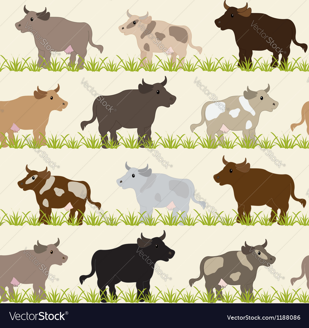 Cows Seamless Pattern