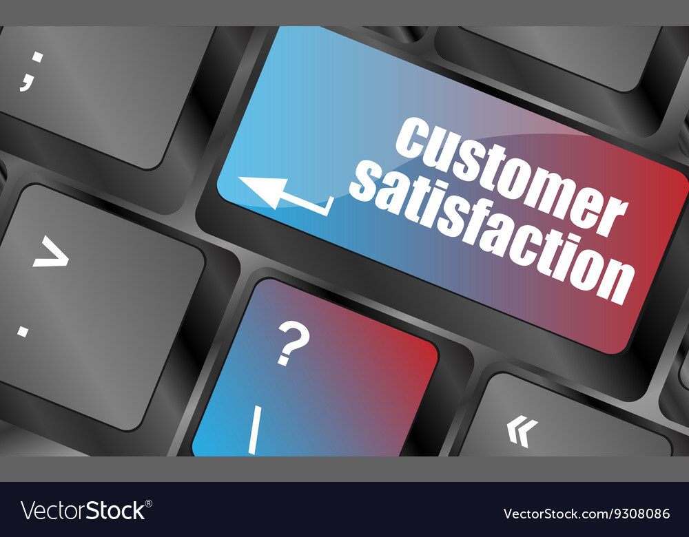 Customer satisfaction key word on computer