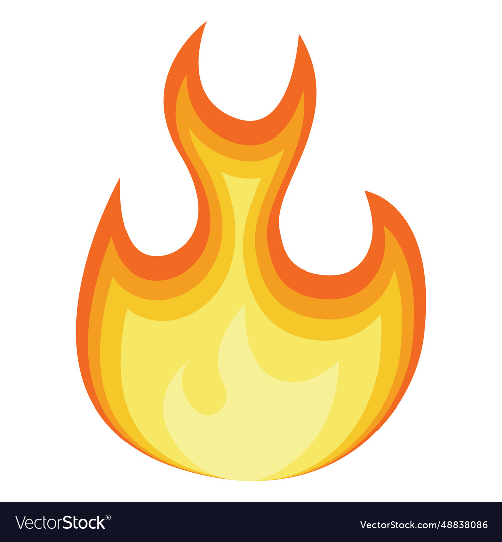 Fire cartoon contour Royalty Free Vector Image