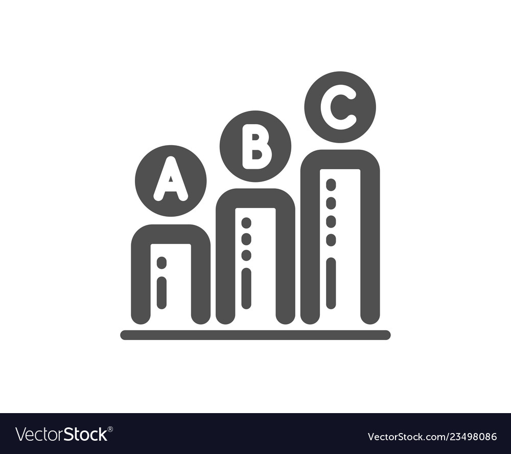 Graph icon column chart sign vector image Graph icon column chart sign