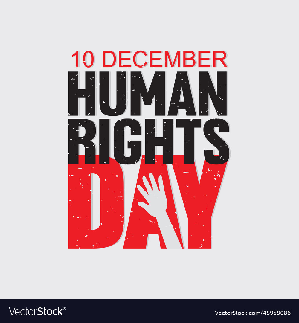 Human rights day typography for celebrate