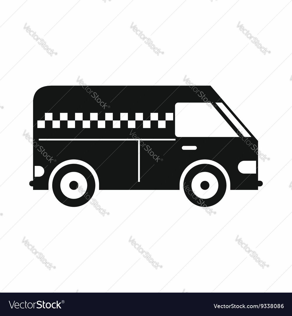 Minibus taxi icon simple style