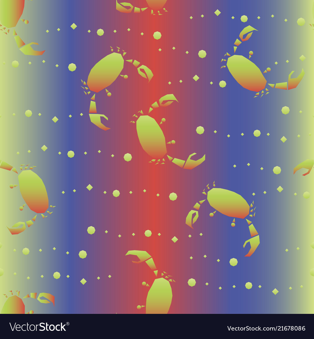 Paper gradient application with vibrant crabs
