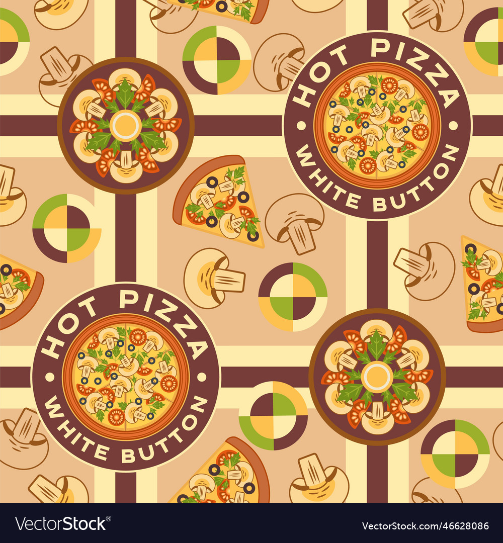 Pizza pattern in simple geometric style