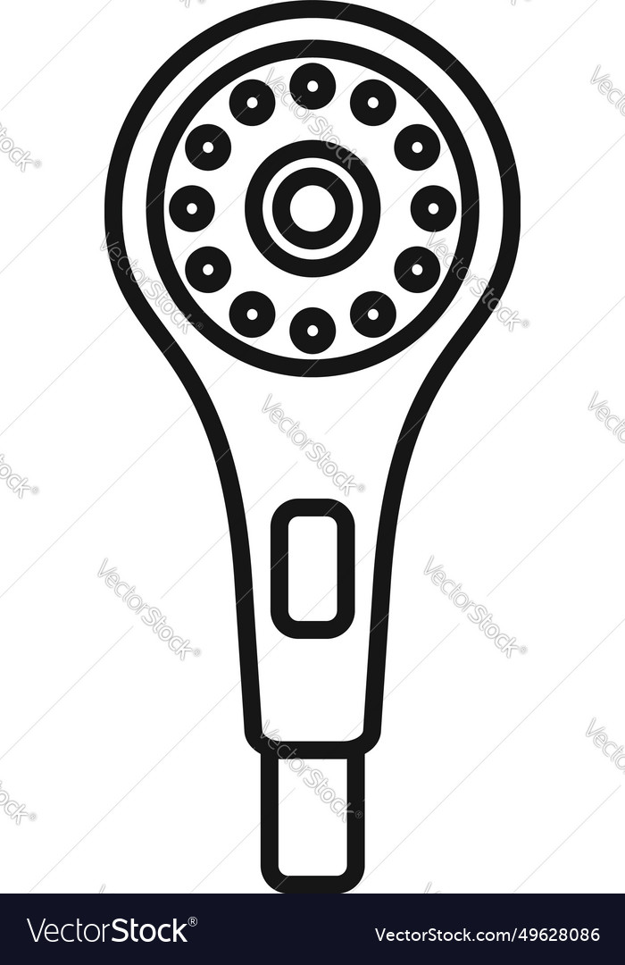 Room Shower Head Icon Outline Washroom Royalty Free Vector