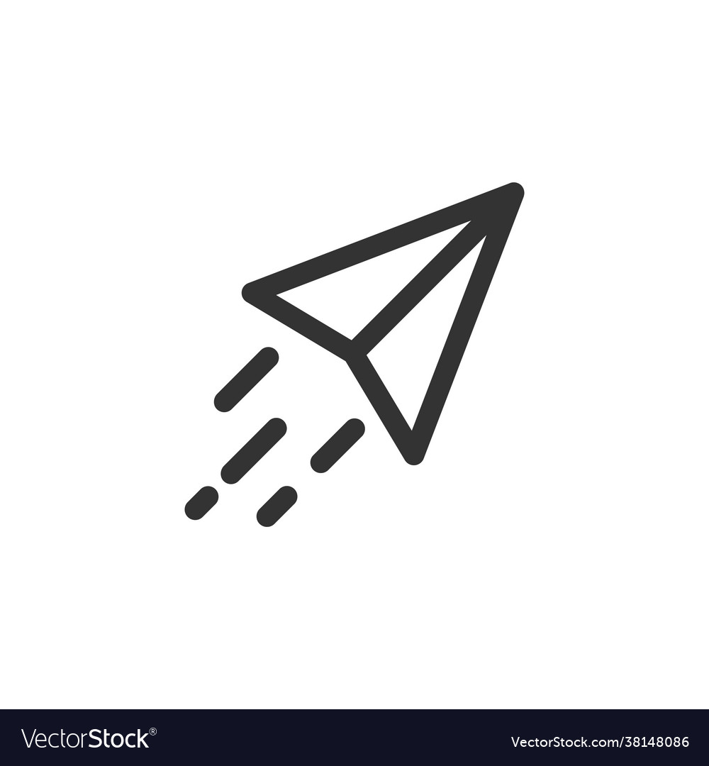 Send message line icon set mail vector image Send message line icon set mail