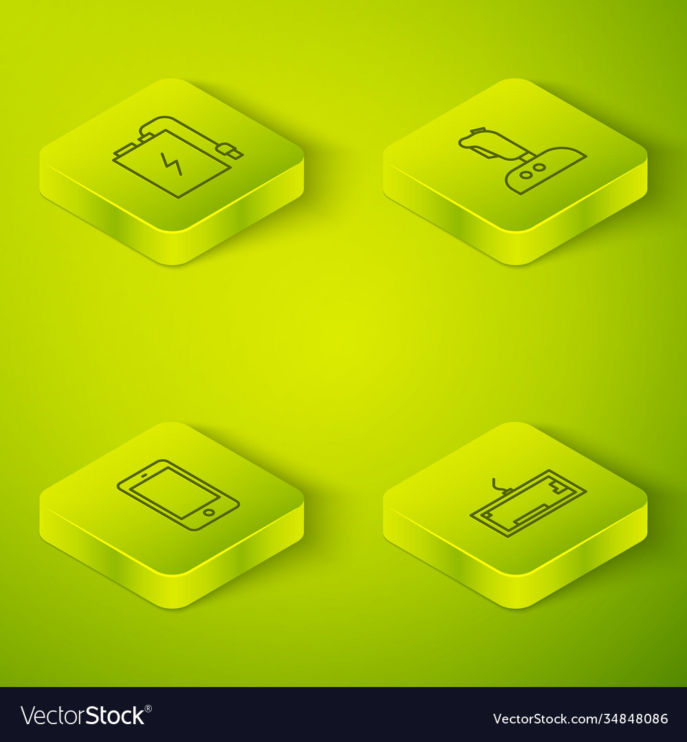 Set isometric joystick for arcade machine vector image Set isometric joystick for arcade machine