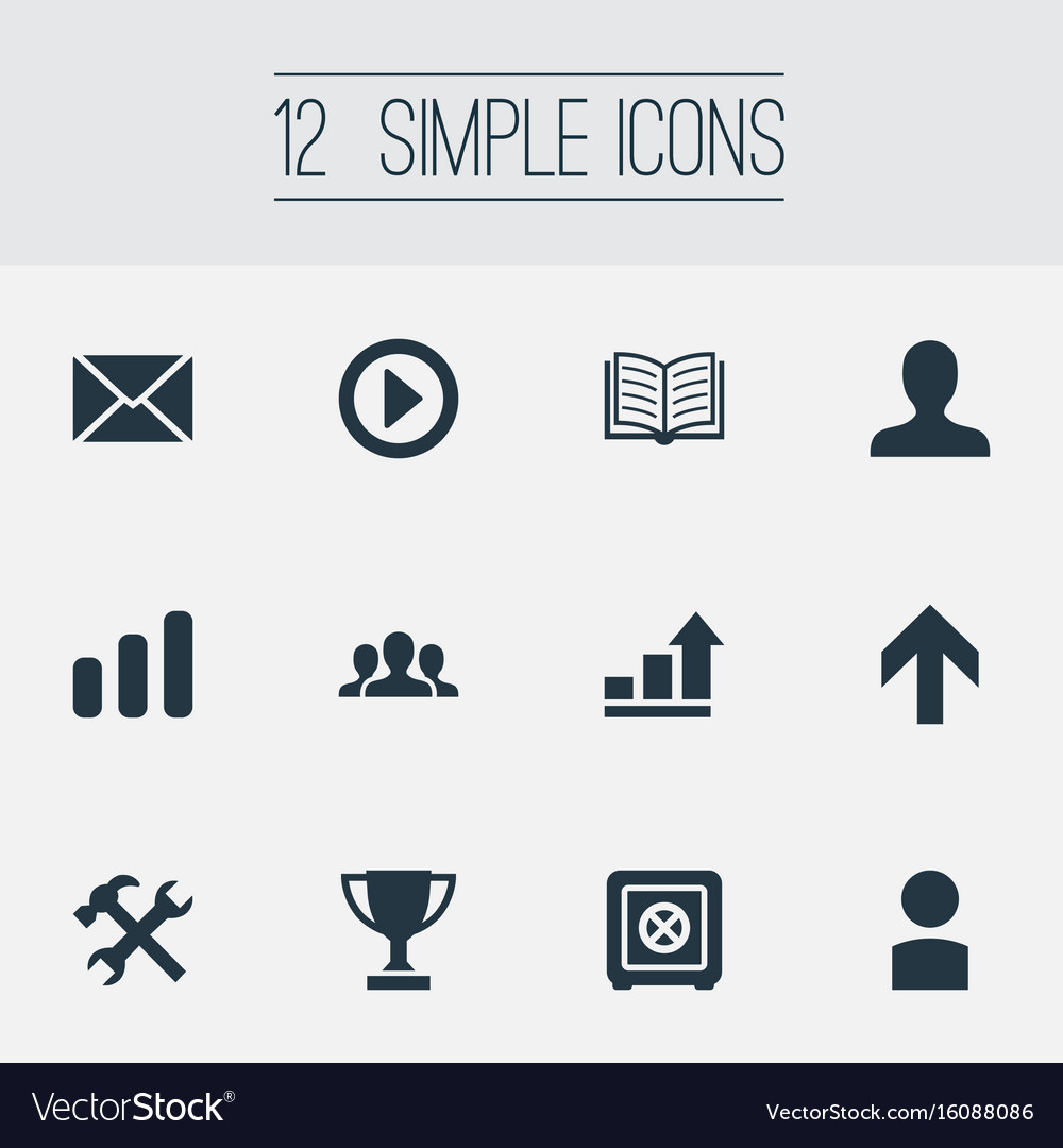 Set of simple startup icons