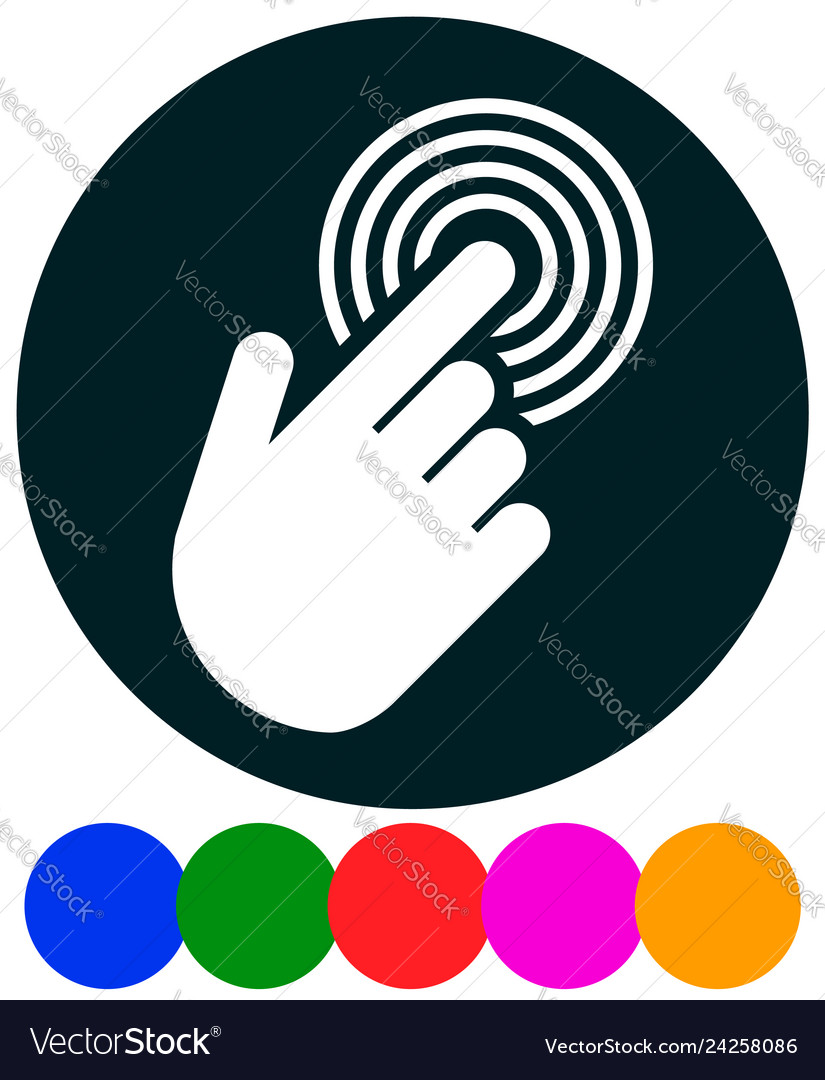 Tapping touchscreen on interface mobile phone icon Vector Image Tapping touchscreen on interface mobile phone icon