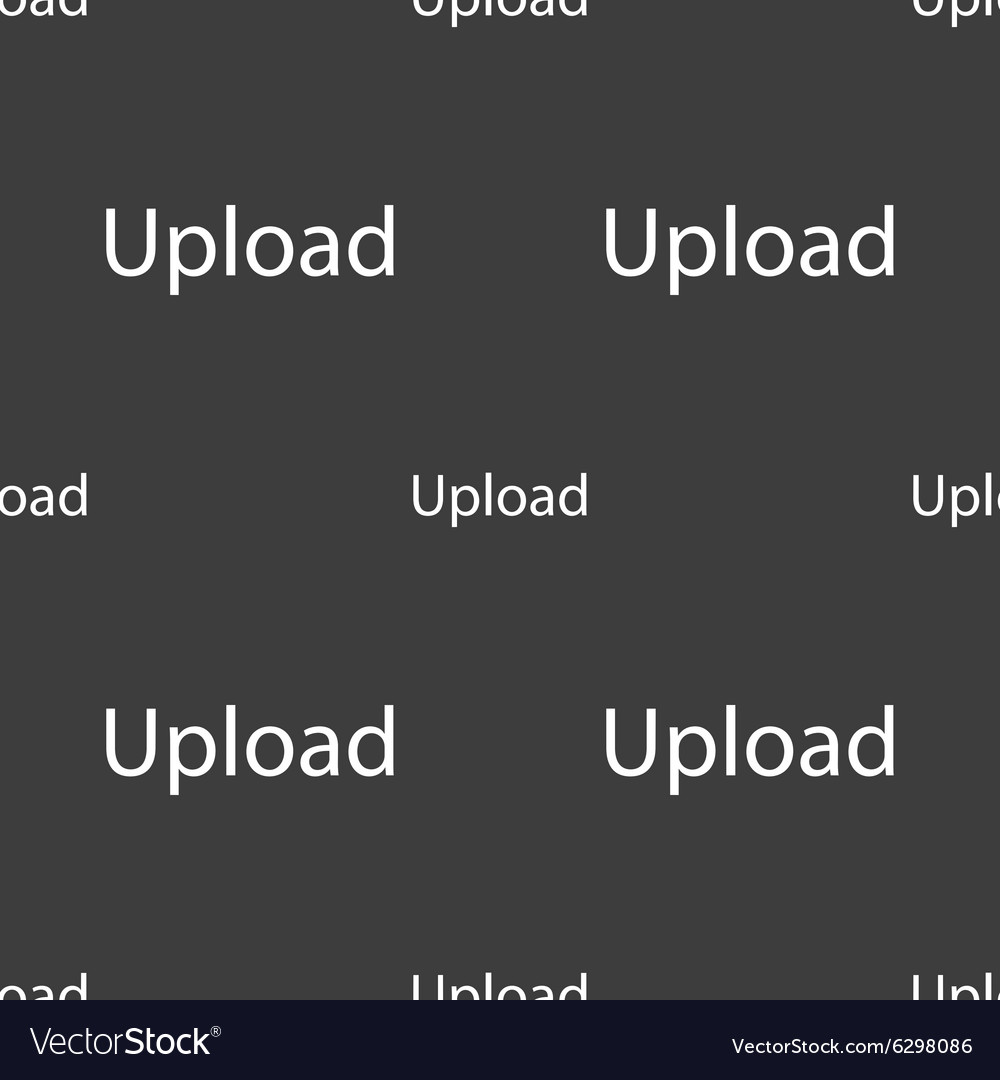 Upload sign icon load symbol seamless pattern