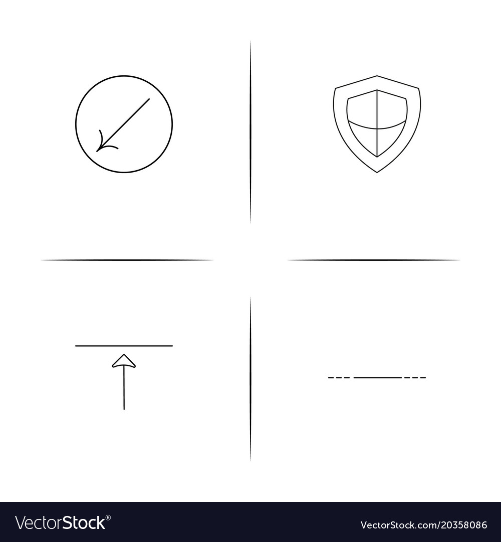 Web and text simple linear icon setsimple outline