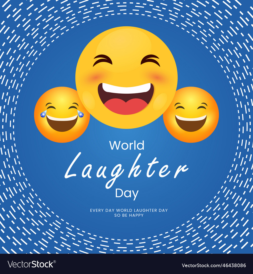 World laughter day wishing post design file Vector Image