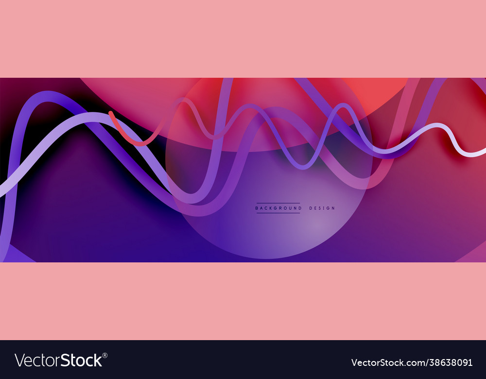 Abstract gradient background with wave line
