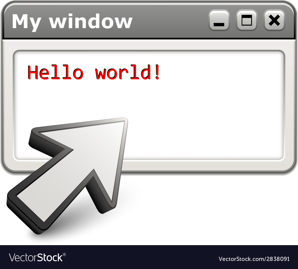 Aiming arrow with computer window