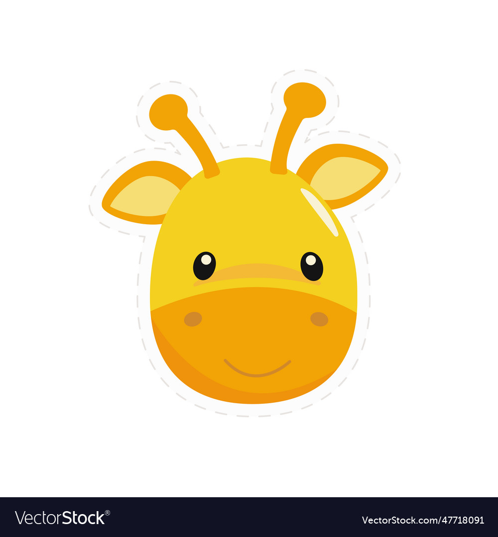 Giraffe Face Sticker
