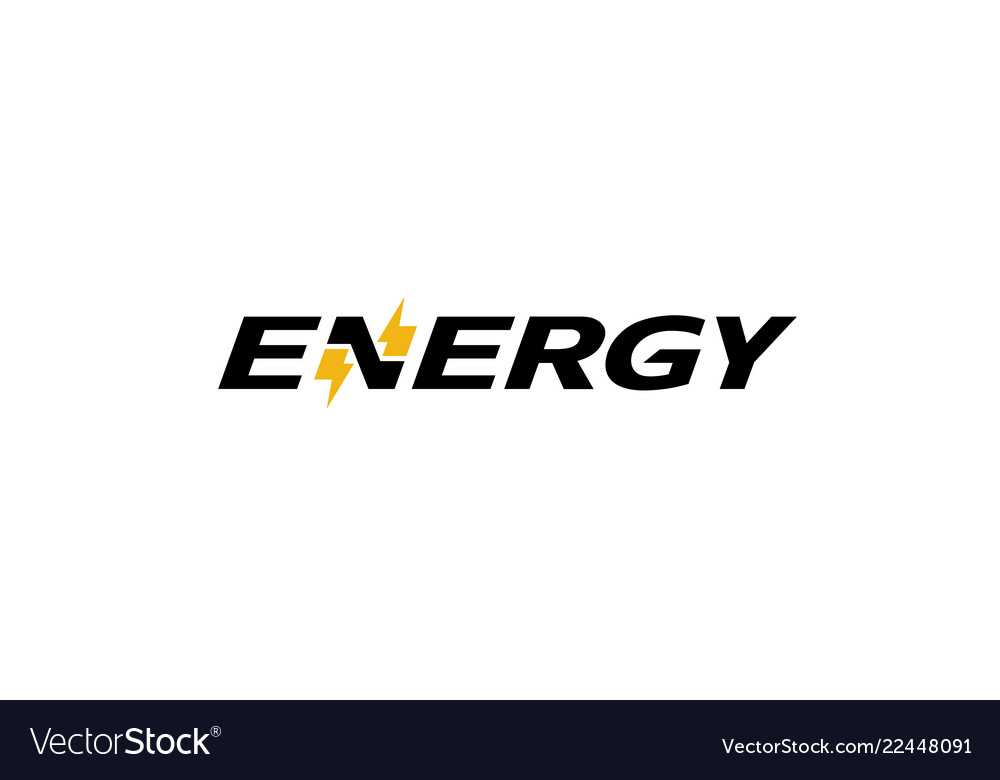 Creative letter energy text symbol design logo Vector Image