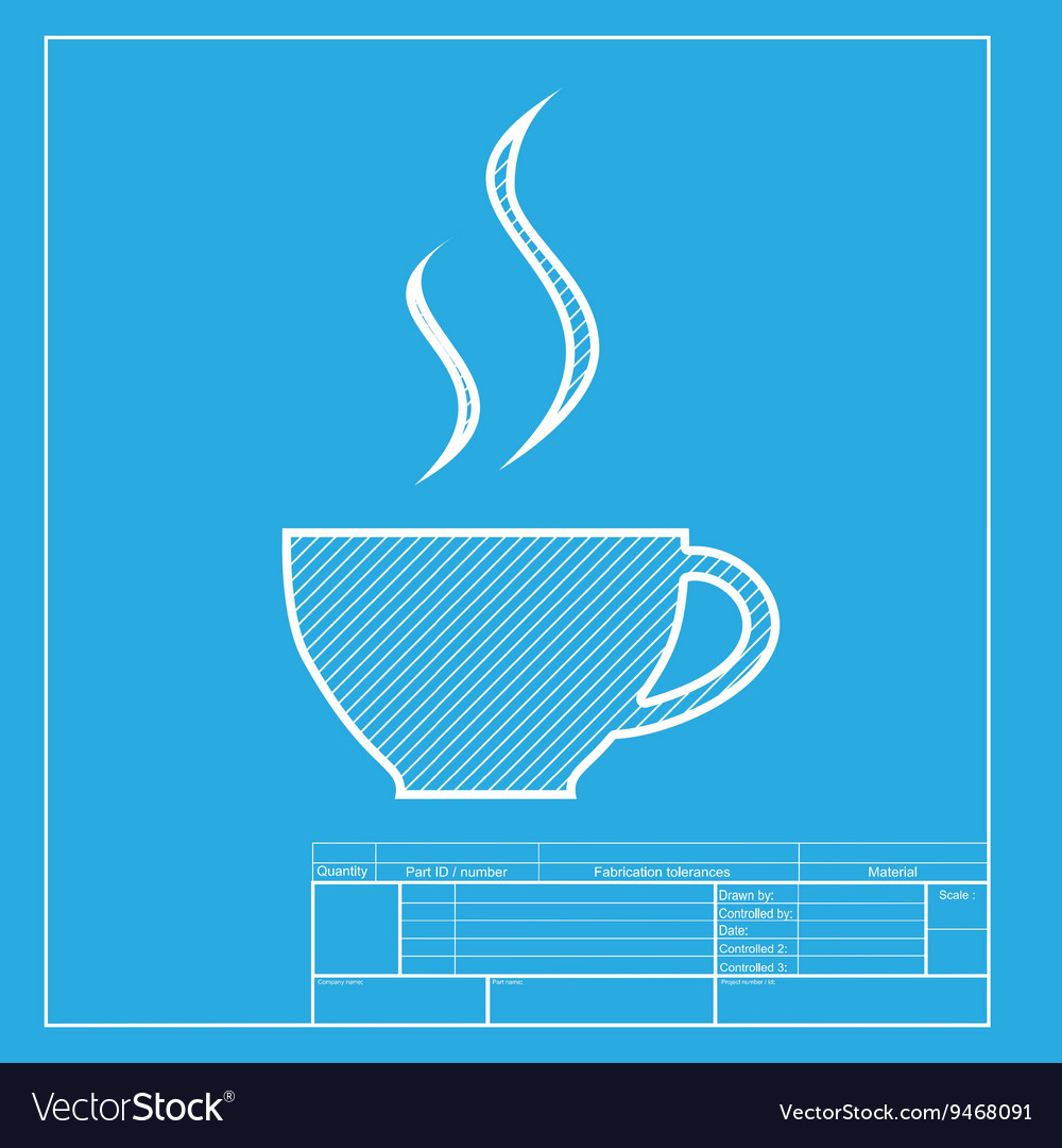 Cup of coffee sign white section icon