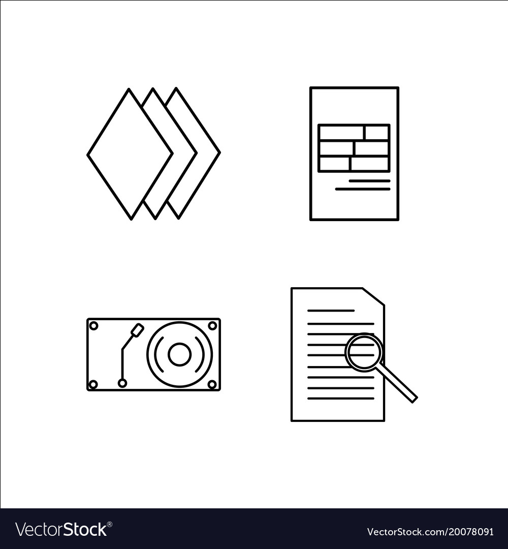 Design and studio simple linear icon setsimple