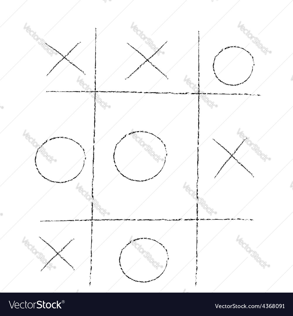 Tic tac toe xo game Royalty Free Vector Image - VectorStock