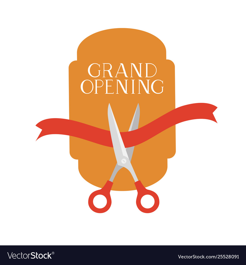 Grand opening detailed style icon design Vector Image