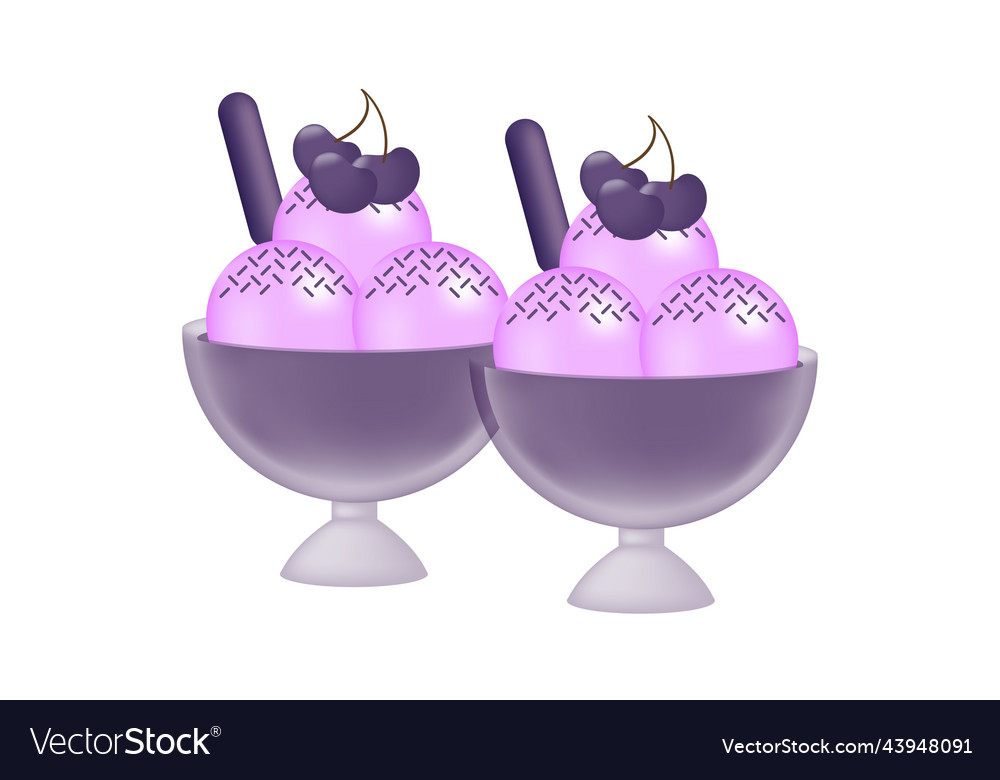 Grape ice cream with mesh technique Vector Image Grape ice cream with mesh technique