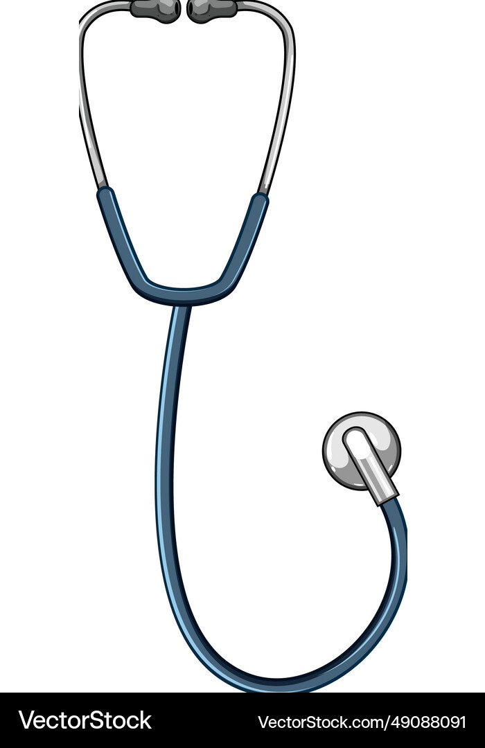 Health stethoscope cartoon Royalty Free Vector Image