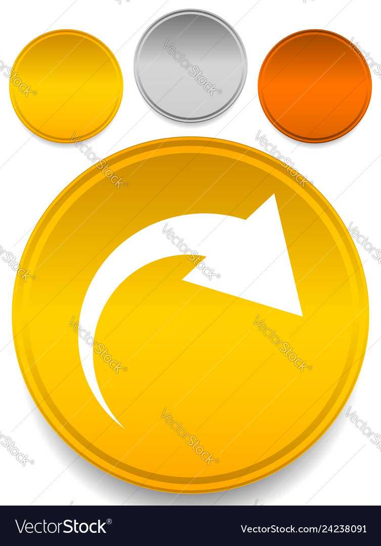 Icon with curved arrow fold twist rotate concept