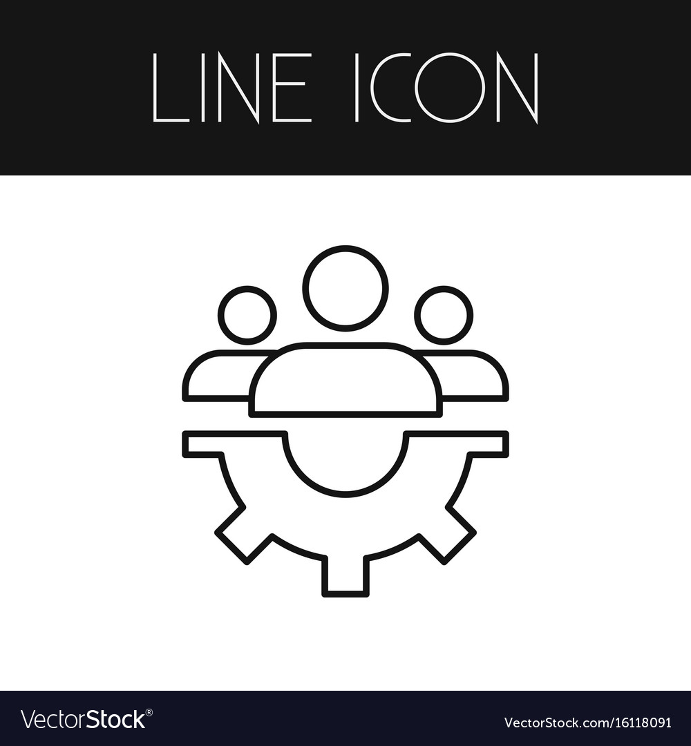 Isolated gear outline unity element can
