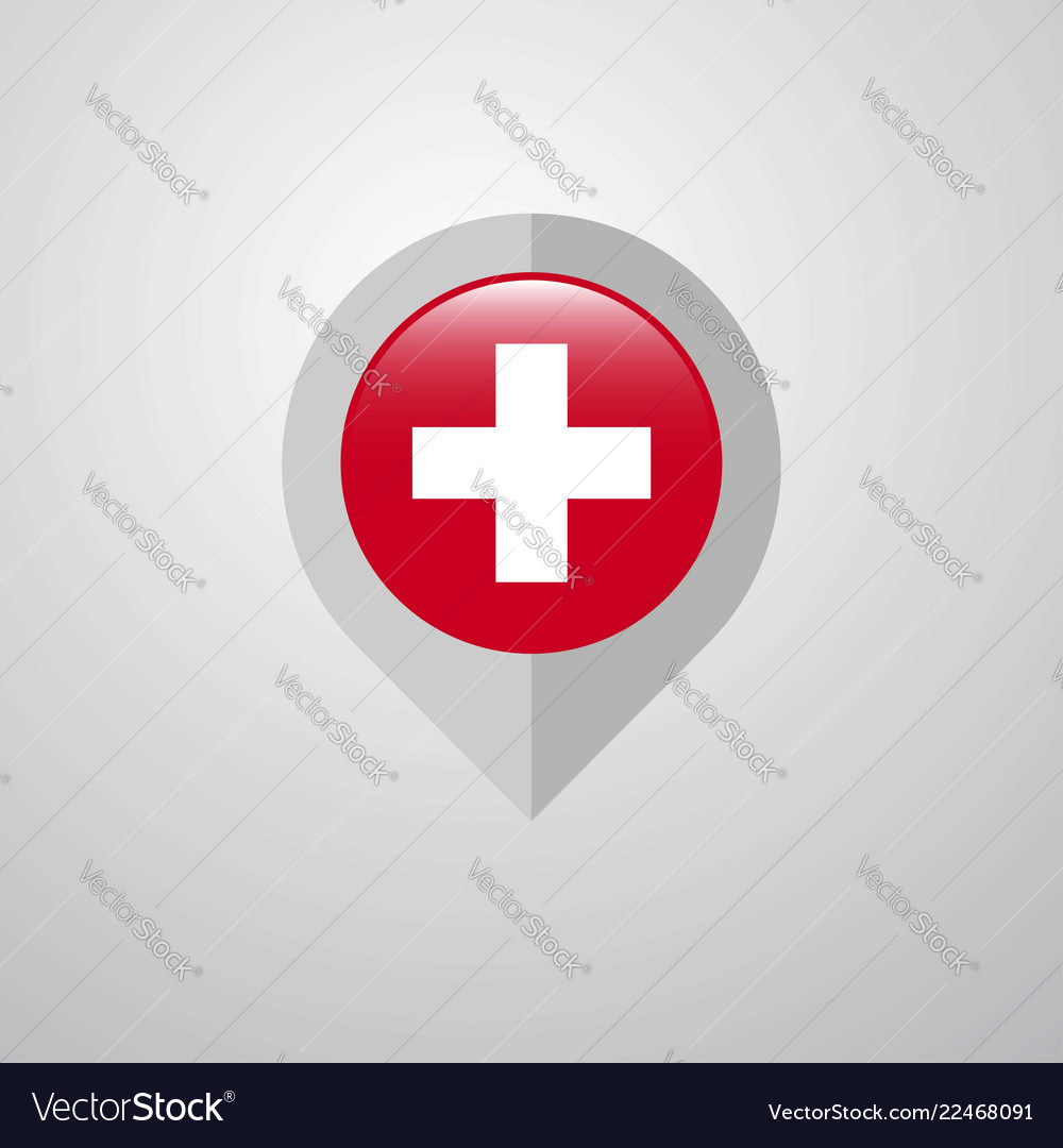 Map navigation pointer with switzerland